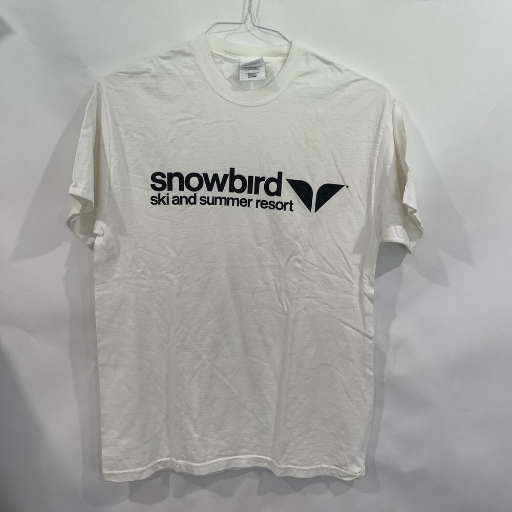 Port and Company Cream Tee with Black Print